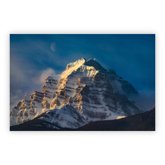 Mt. Temple with Moon
